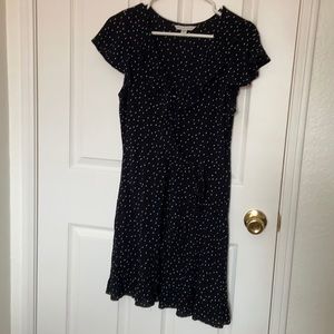Faux wrap mini dress